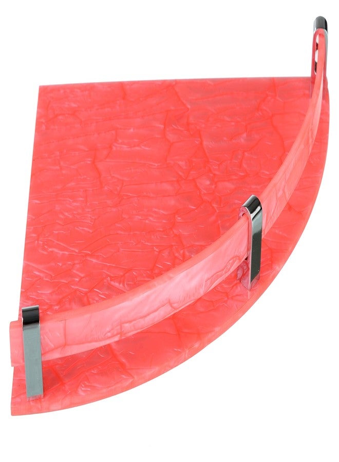 STIMULUS Acrylic Bathroom Corner Shelf | Kitchen Wall Shelves,Bedroom Rack, Trophy Stand Pink Colour (Pack of 3) (12x12 Inch) - Image 3